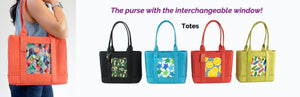 Turtle Bags  Fashionable handbags with changeable patterns.